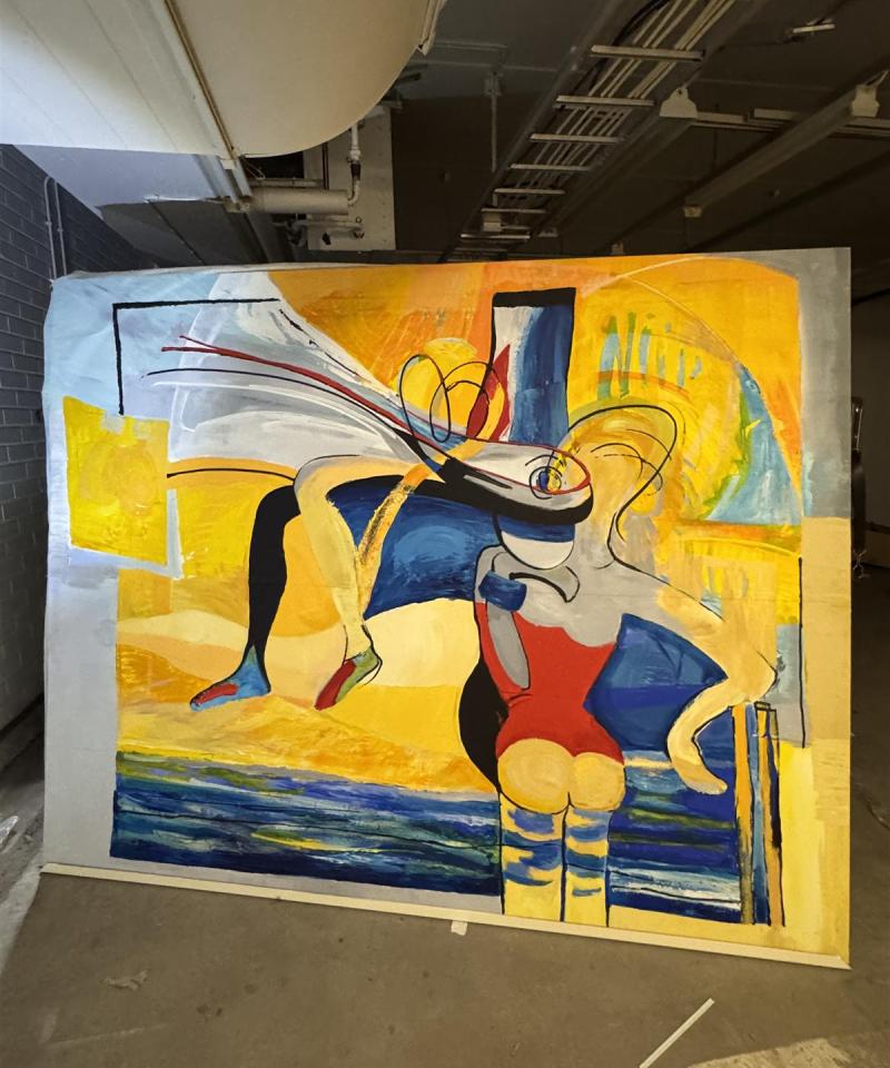 Taulu öljyväri kankaalle abstakti maalaus 250x180