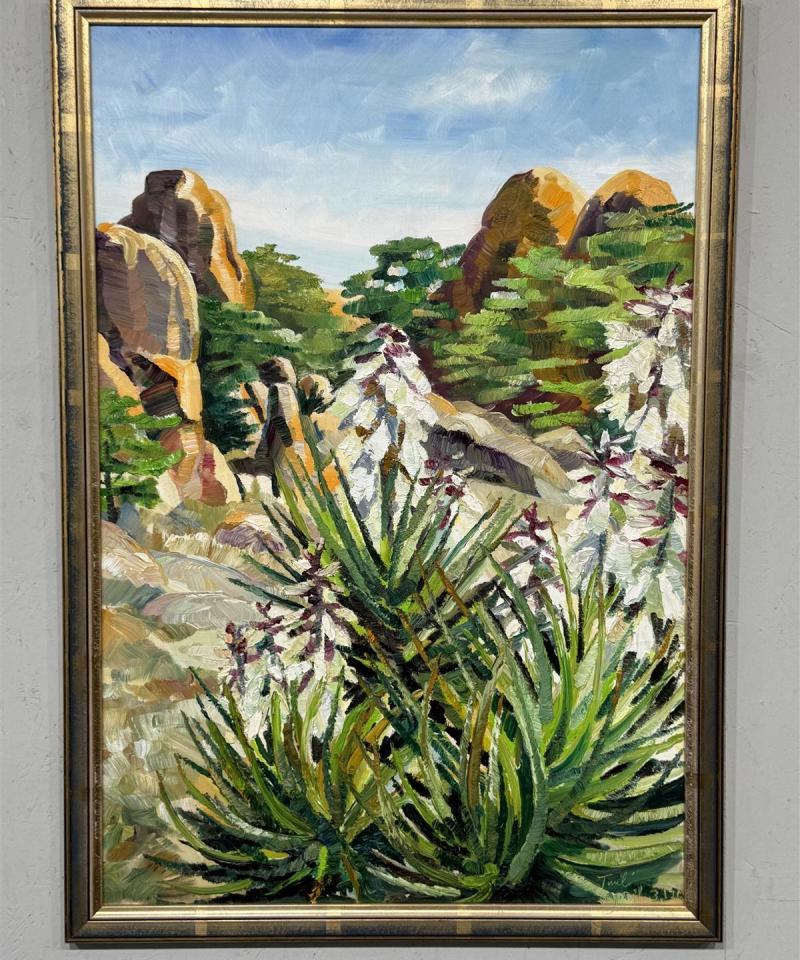 Taulu öljyväri maisema Tuuli 1972