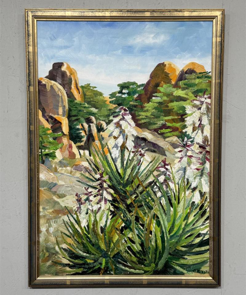 Taulu öljyväri maisema Tuuli 1972