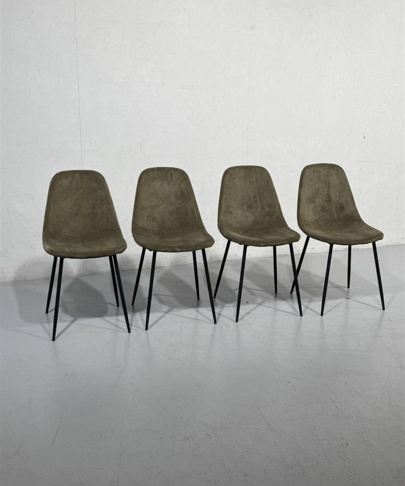 Moderni tuolit (4kpl) sametti vihreä