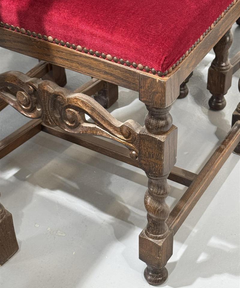 Barokki tuolit (6kpl) punasametti