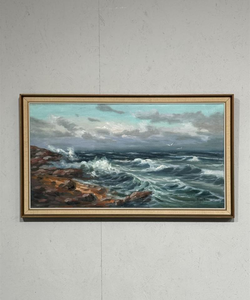 Taulu öljyväri merimaisema Helge Monten