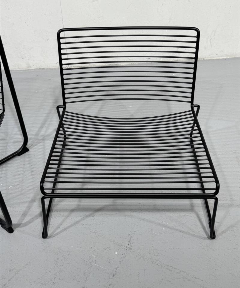 Modernit mustat tuolit (2kpl) metallia