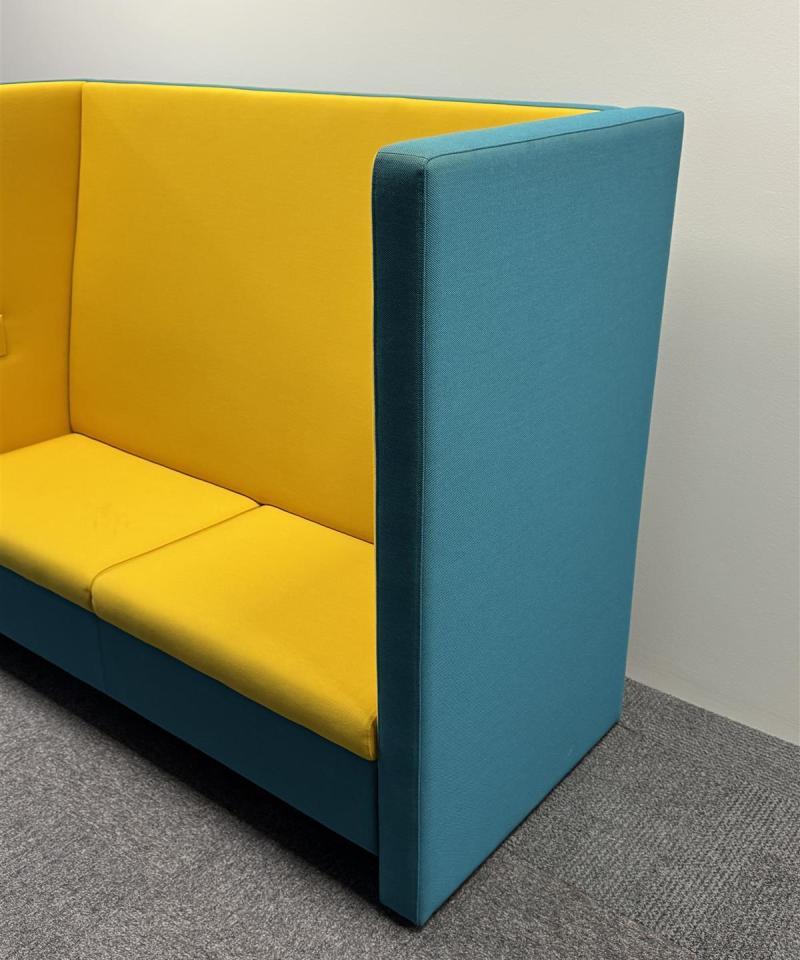 Toimistosohva sähköpisteellä kelta-sini