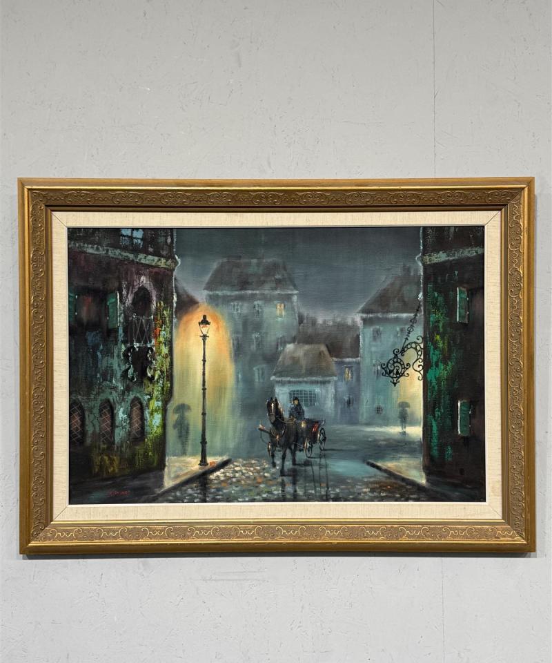 Taulu öljyväri kaupunkimaisema Tuntematon