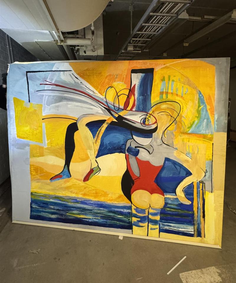 Taulu öljyväri kankaalle abstakti maalaus 250x180