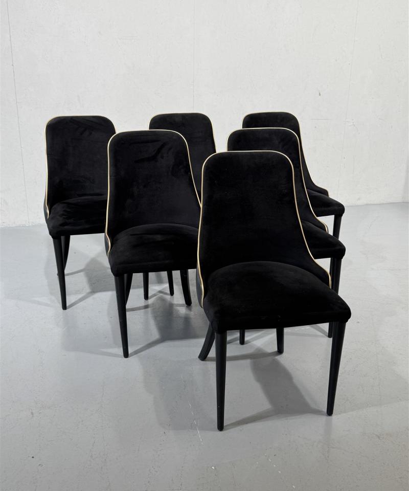 Bellona Carlino musta tuoli (6 kpl)