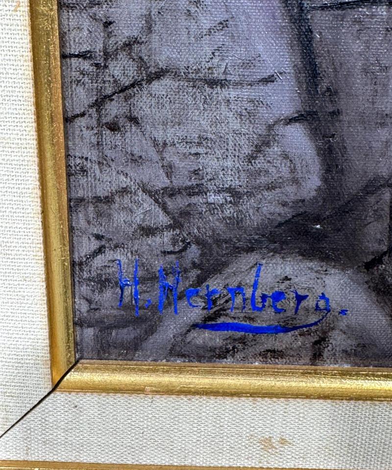 Taulu öljyväri vuoristomaisema H. Hernberg