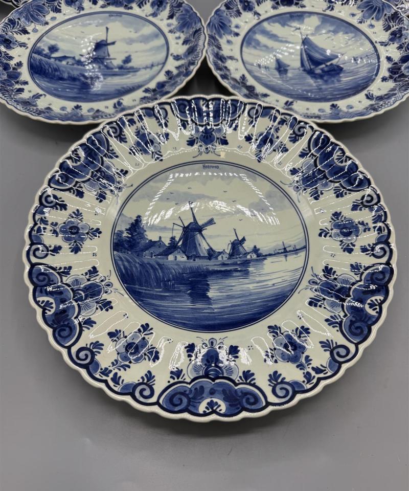 Delft Blue sininen seinälautanen (5kpl)