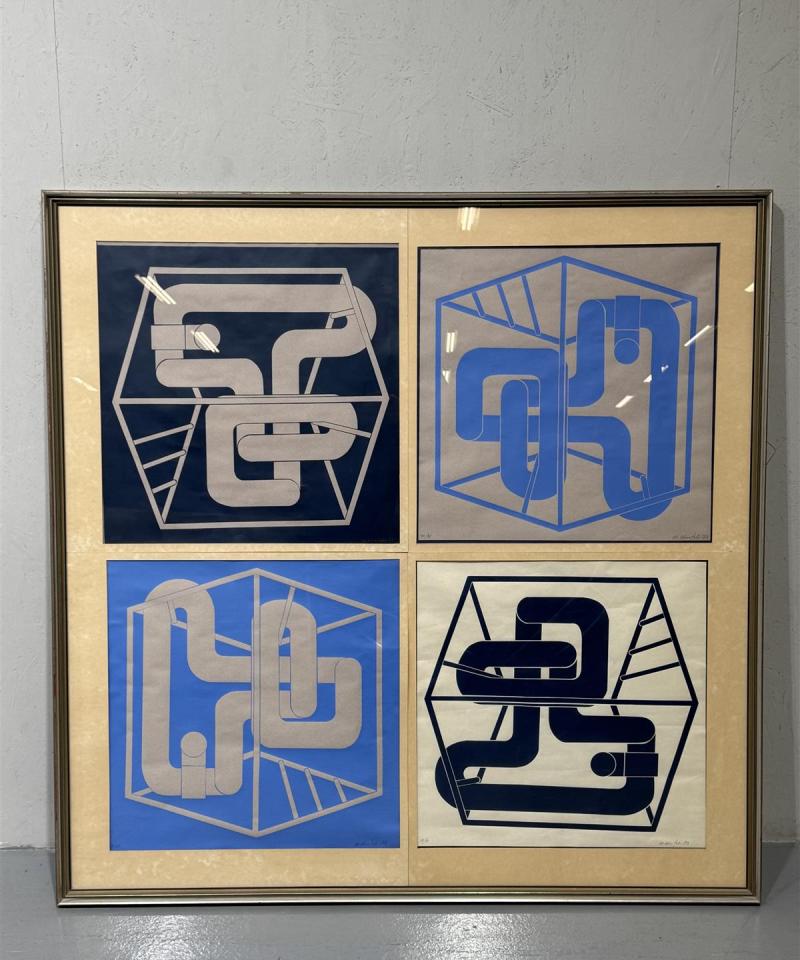 Taulu serigrafia 4 teosta Mikko Maatela