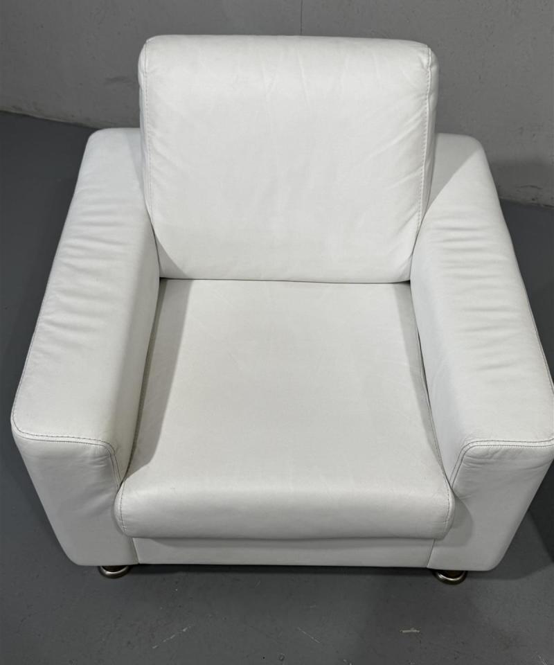 Isku nahkanojatuolit (2kpl) valkoinen