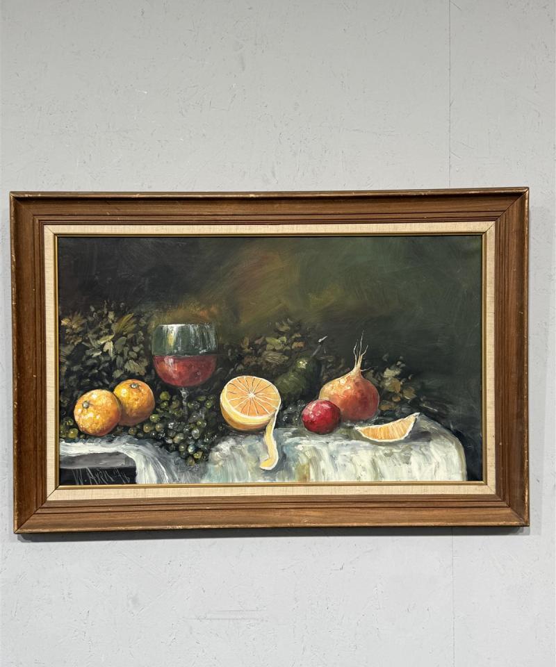 Taulu öljyväri asetelma W Axén -78