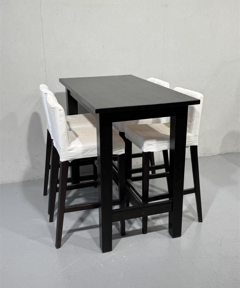 Ikea Henriksdal baaripöytä ja tuolit (4 kpl)