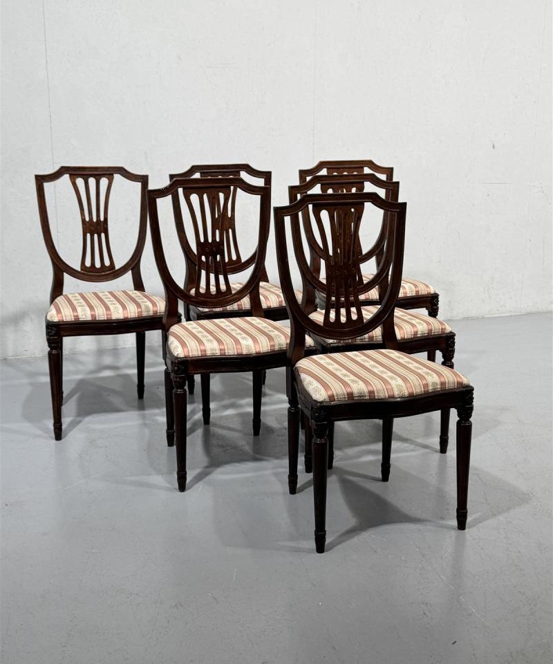 Kustavilais ruokatuolit (6kpl) ruskea