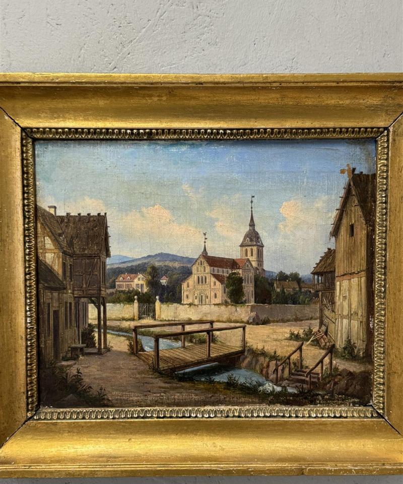 Taulu öljyvärimaalaus maisema 1800 luku