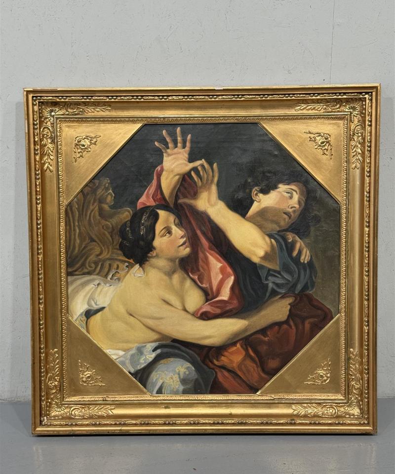 Taulu kopiotyö "Joseph and Potiphar's Wife" tuntematon