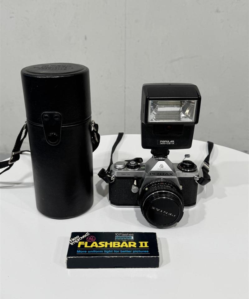 Pentax ME Super kamera ja Tamron 80-210mm objektiivi