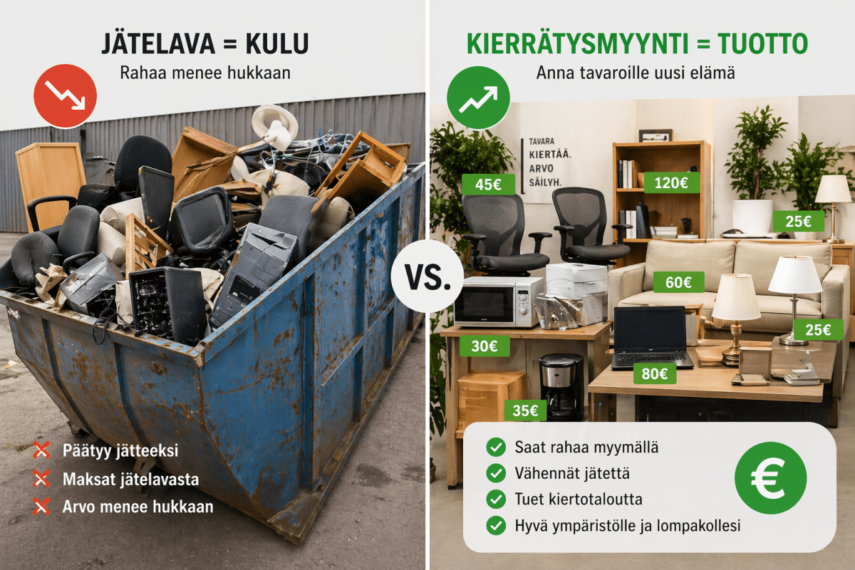 Jätelava vai kierrätys myynti