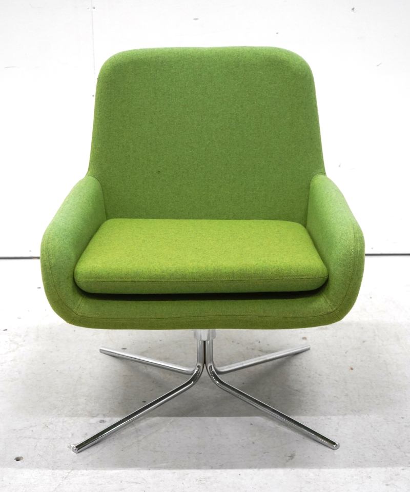 Softline Coco nojatuoli, vihreä / kromi