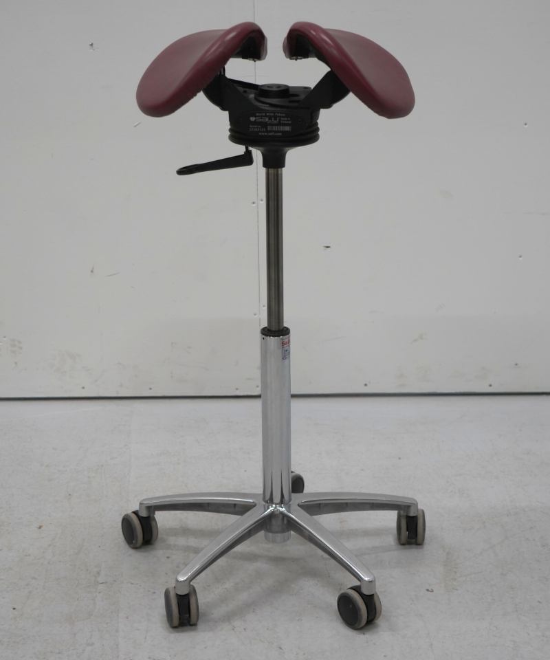 Alternative view of Salli Swingfit satulatuoli, viininpunainen nahka