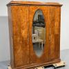 Art deco antiikki vaatekaappi peilillä