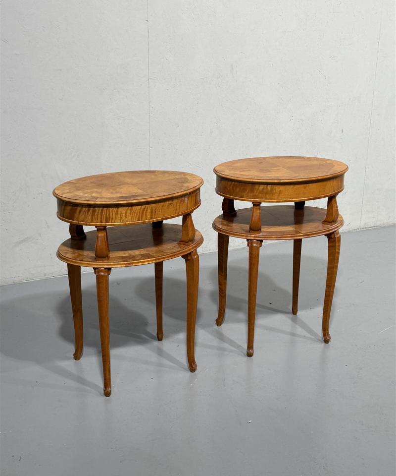 Klassinen ovaali sohvapöytäpari (2kpl)