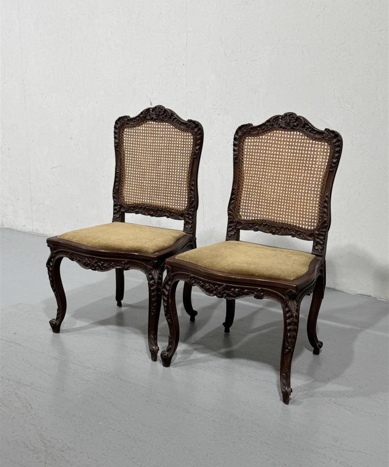 Rokokoo tuolit (2kpl) rottinkikoriste