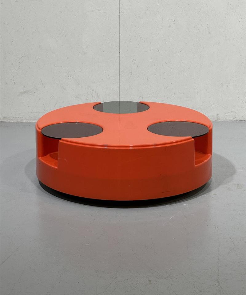 Retro sohvapöytä oranssi