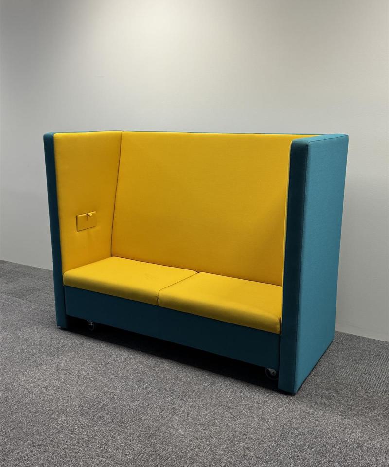 Toimistosohva sähköpisteellä kelta-sini