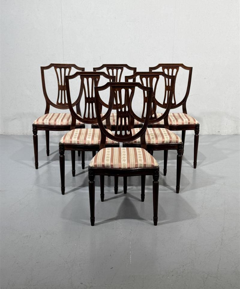 Kustavilais ruokatuolit (6kpl) ruskea