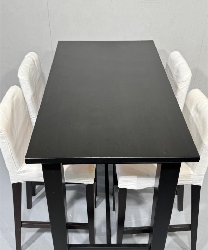 Ikea Henriksdal baaripöytä ja tuolit (4 kpl)