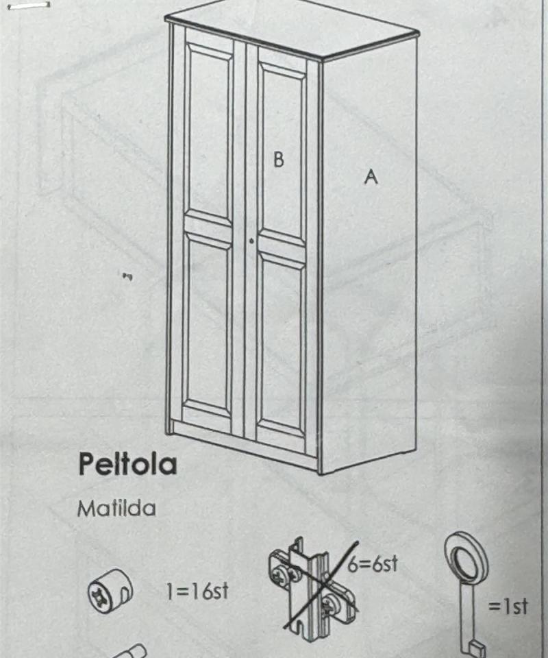 Peltola Matilda vaatekaappi (osissa)