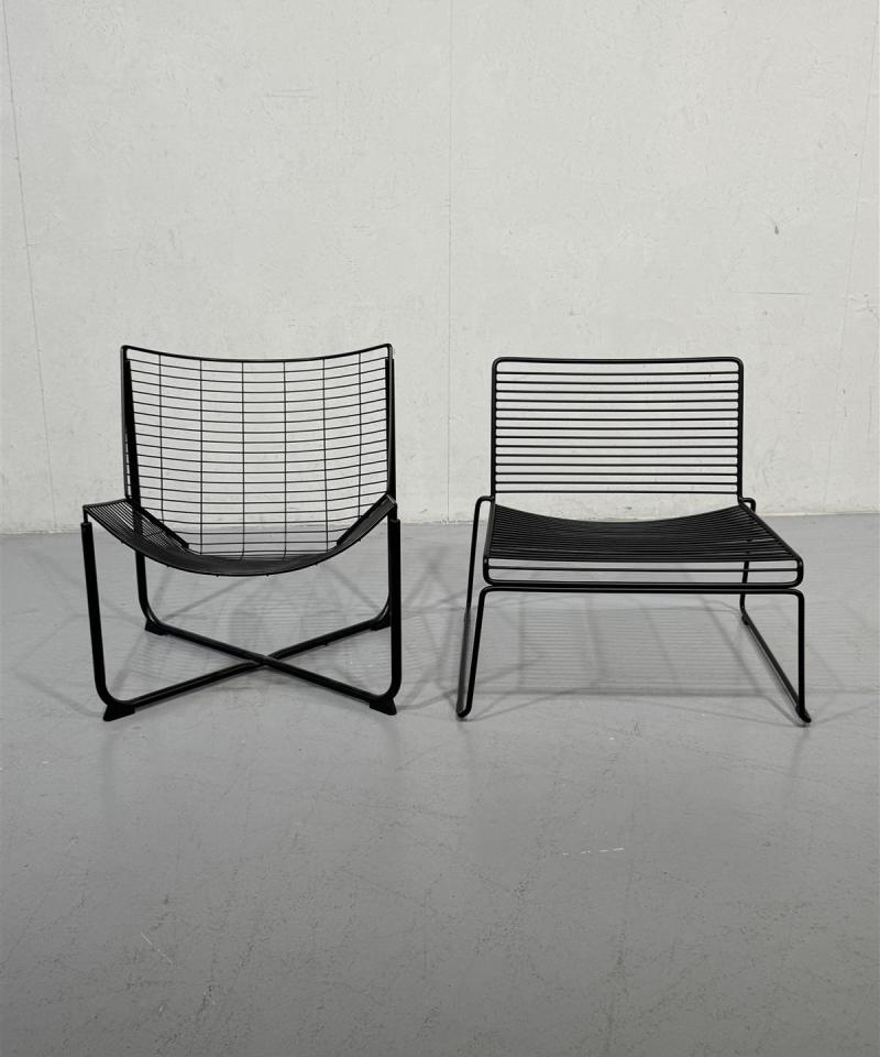 Modernit mustat tuolit (2kpl) metallia