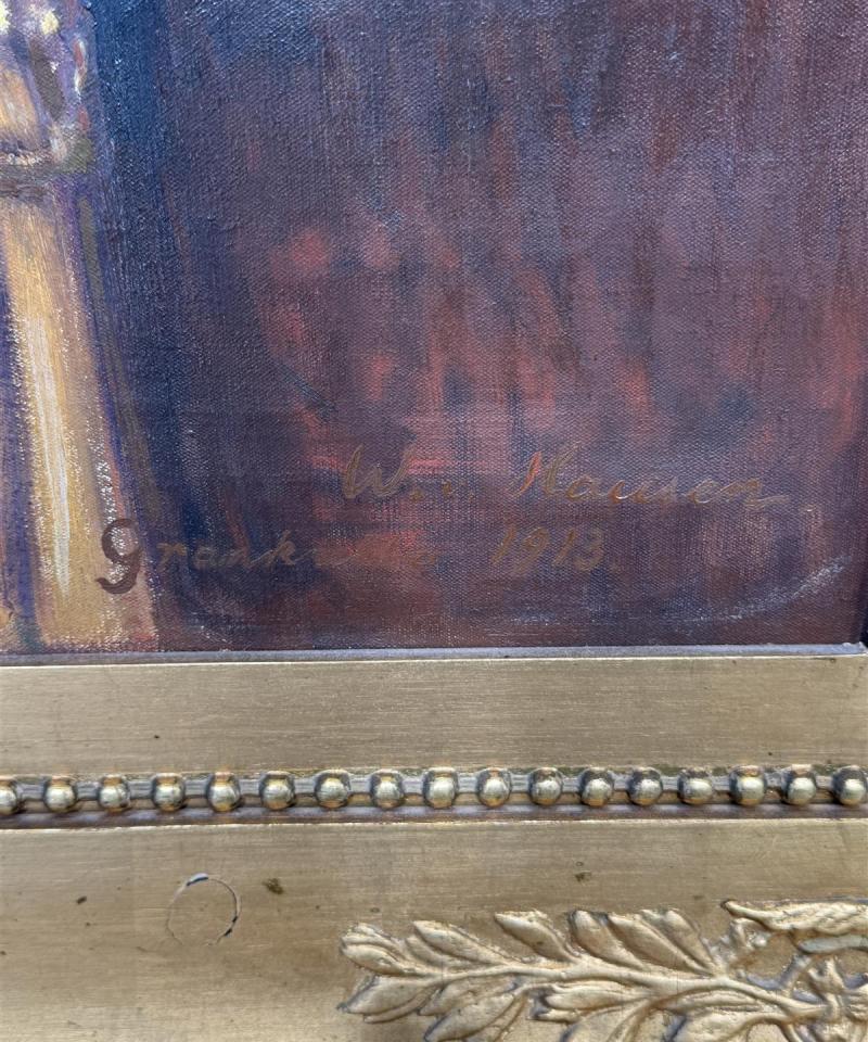 Taulu öljyväri muotokuva Werner Von Hausen 1913