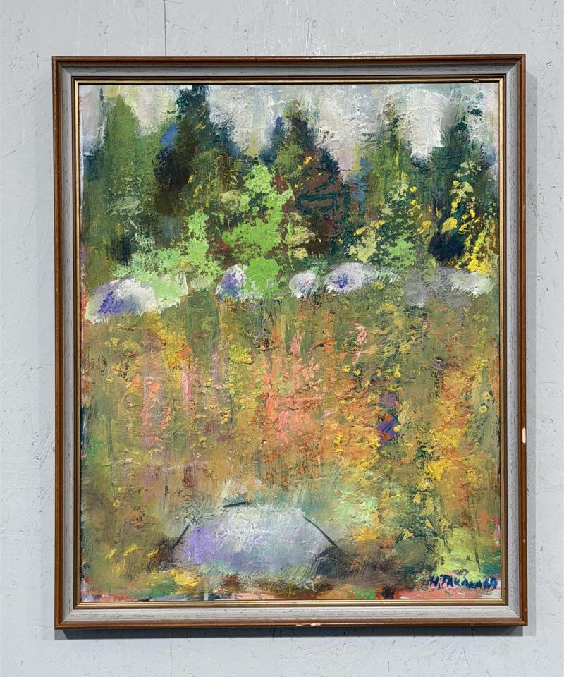 Taulu öljyväri maisema H Takala 1969