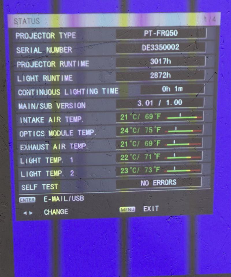 Panasonic 4K laser PT-FRQ50W projektori