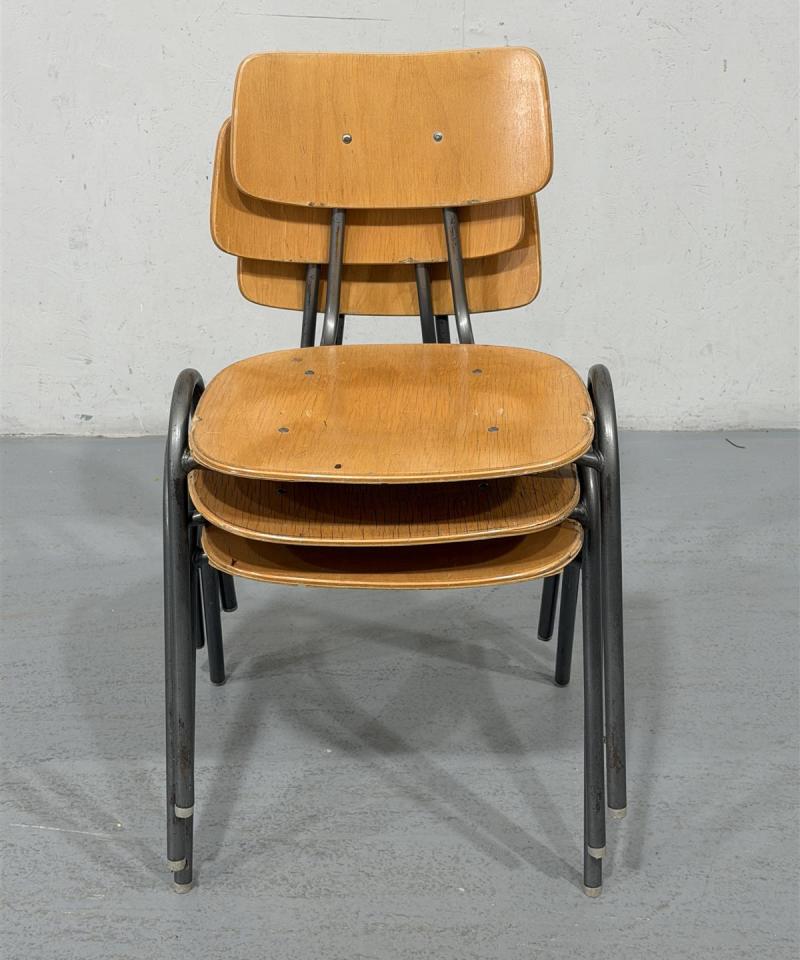 Vintage pinottavat koulutuolit (3kpl)