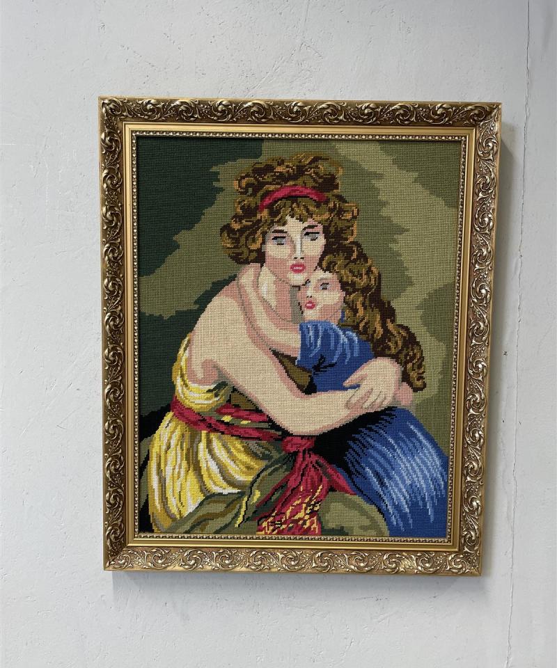 Kehystetty ”Madame Elisabeth” kanavatyö