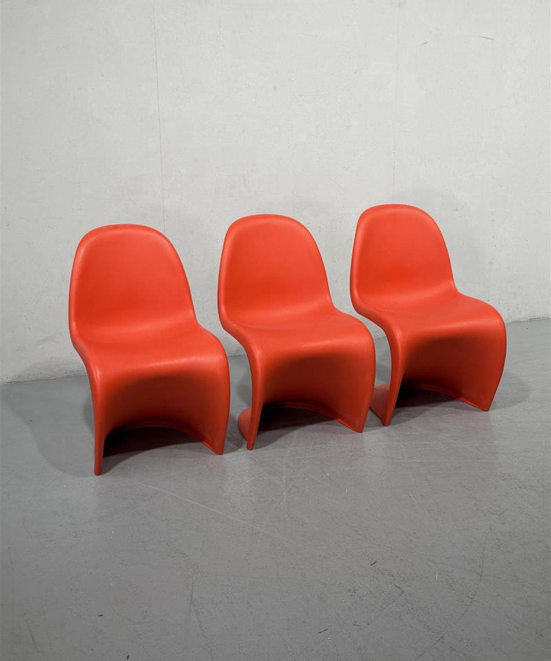 Verner Panton tuolit (3kpl) oranssi