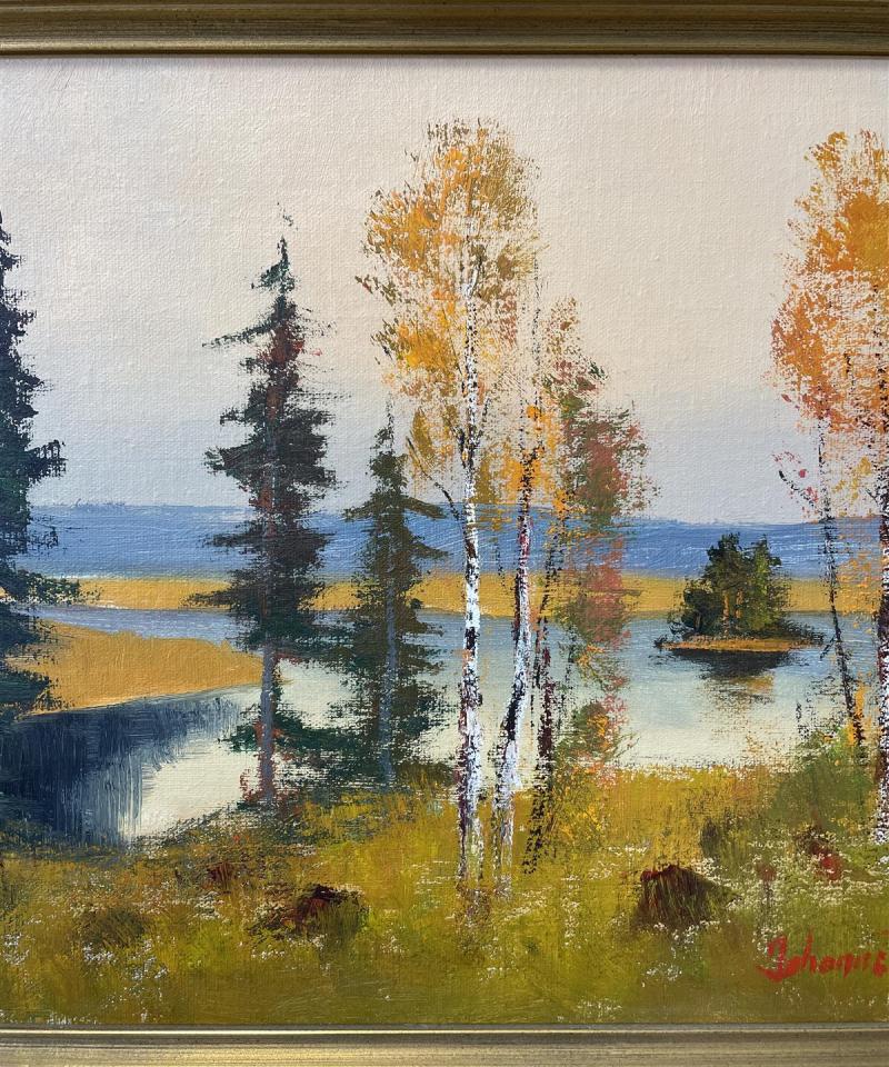 Taulu Maisema öljyväri, Johannes Rantala