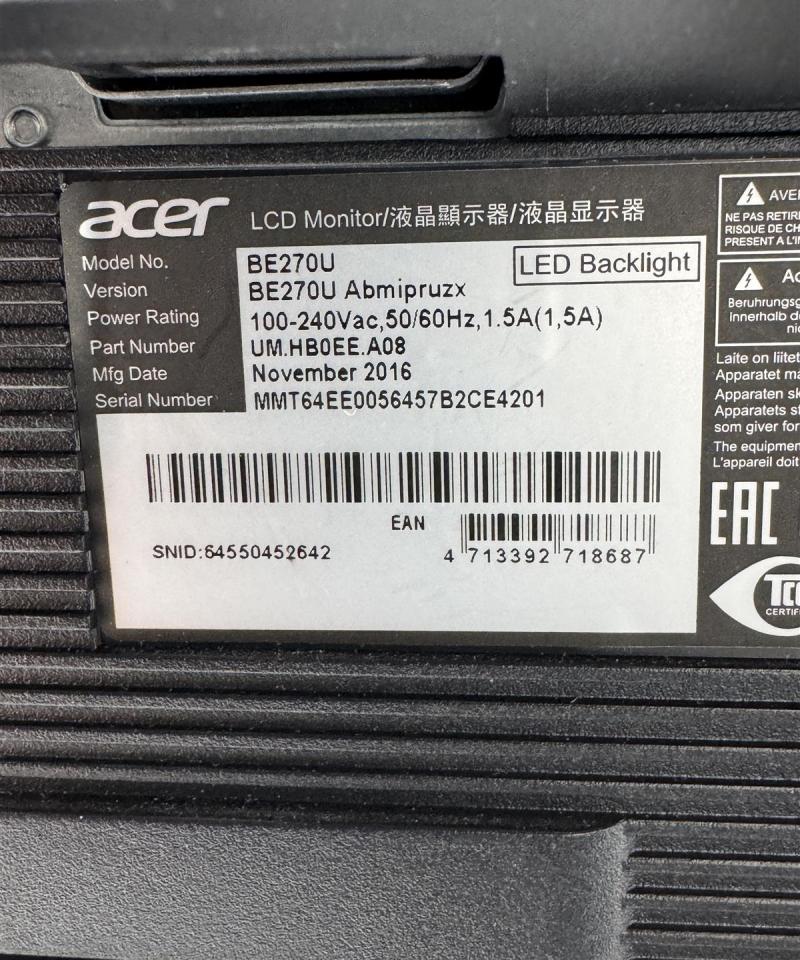 Acer BE270U näyttö