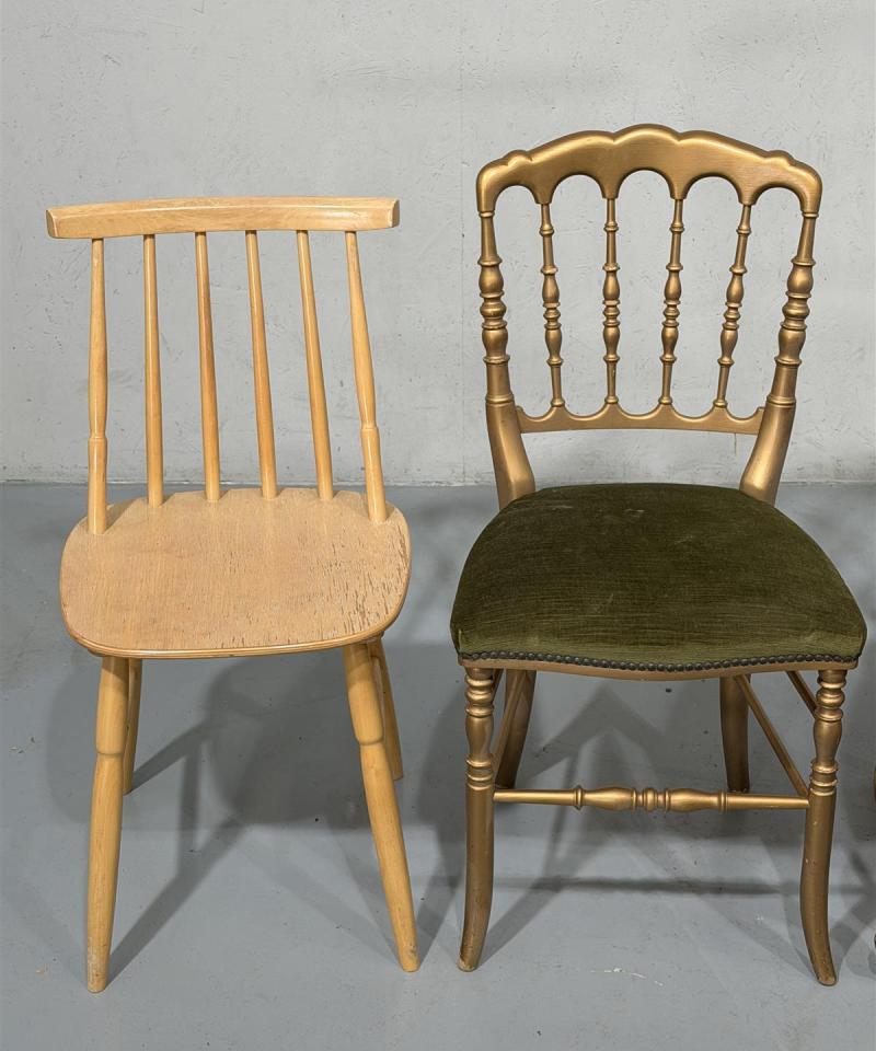 Sekalainen setti vintage tuoleja (6kpl)