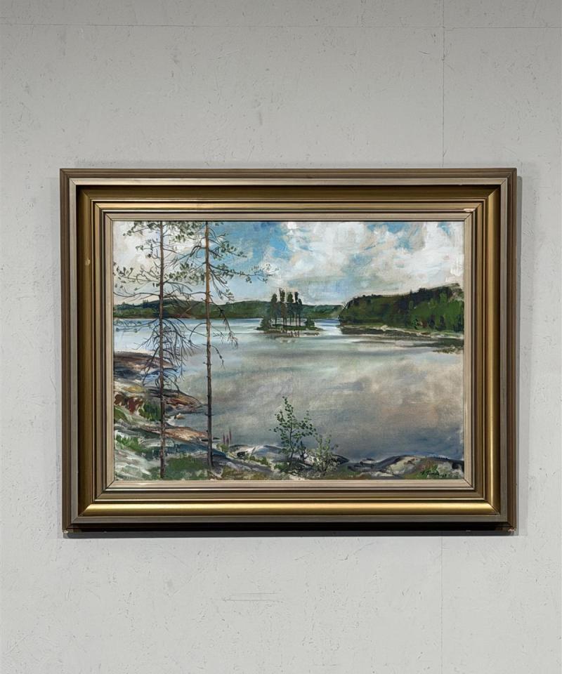 Taulu öljyväri kankaalle maisema H. Virmala -63