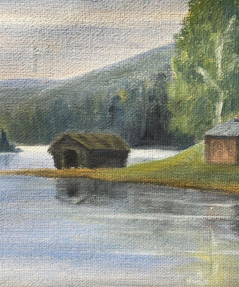 Taulu Järvimaisema öljyväri, Siitari -36