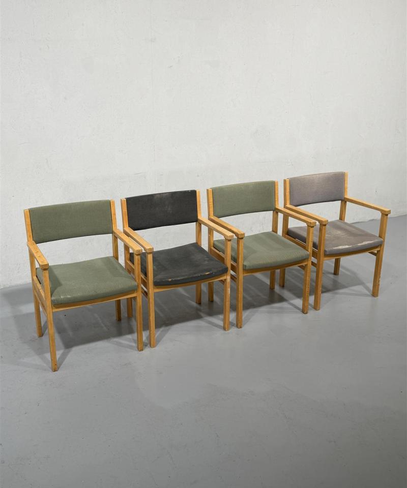 Asko vintage tuolit (4kpl) käsinojilla