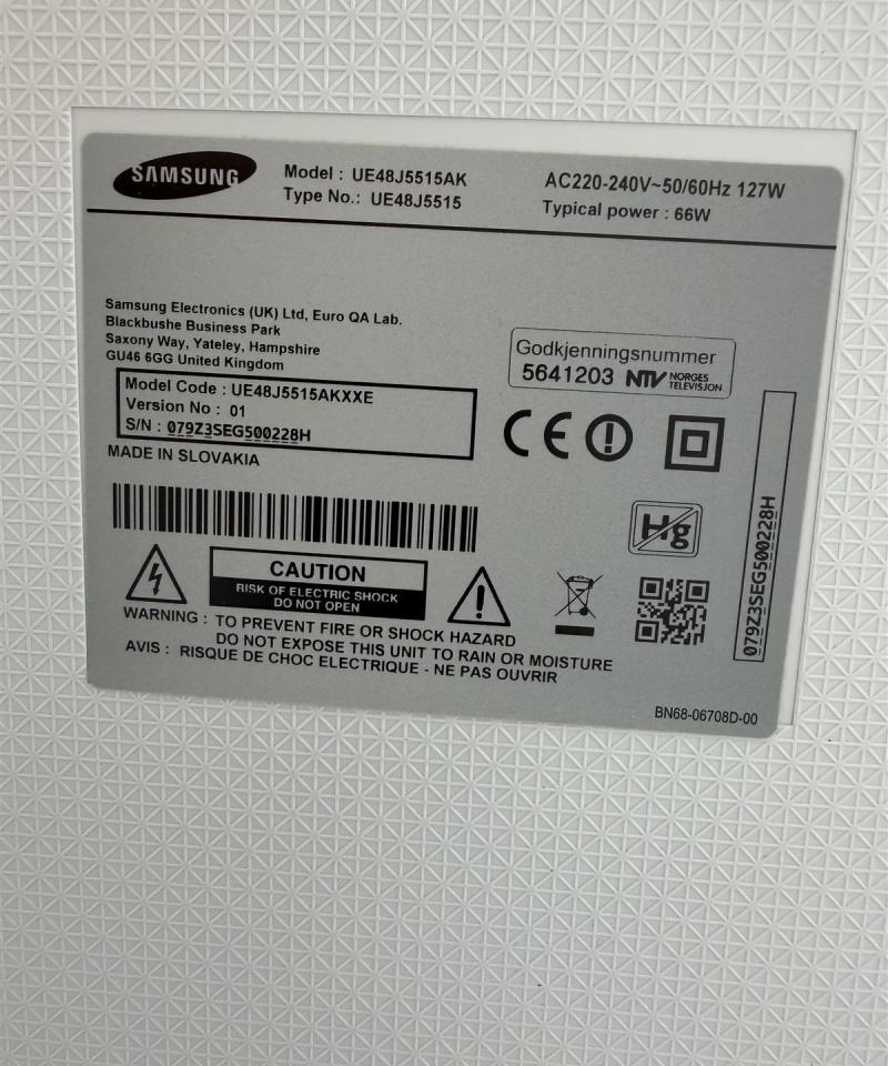 Samsung 48" valkoinen Smart televisio