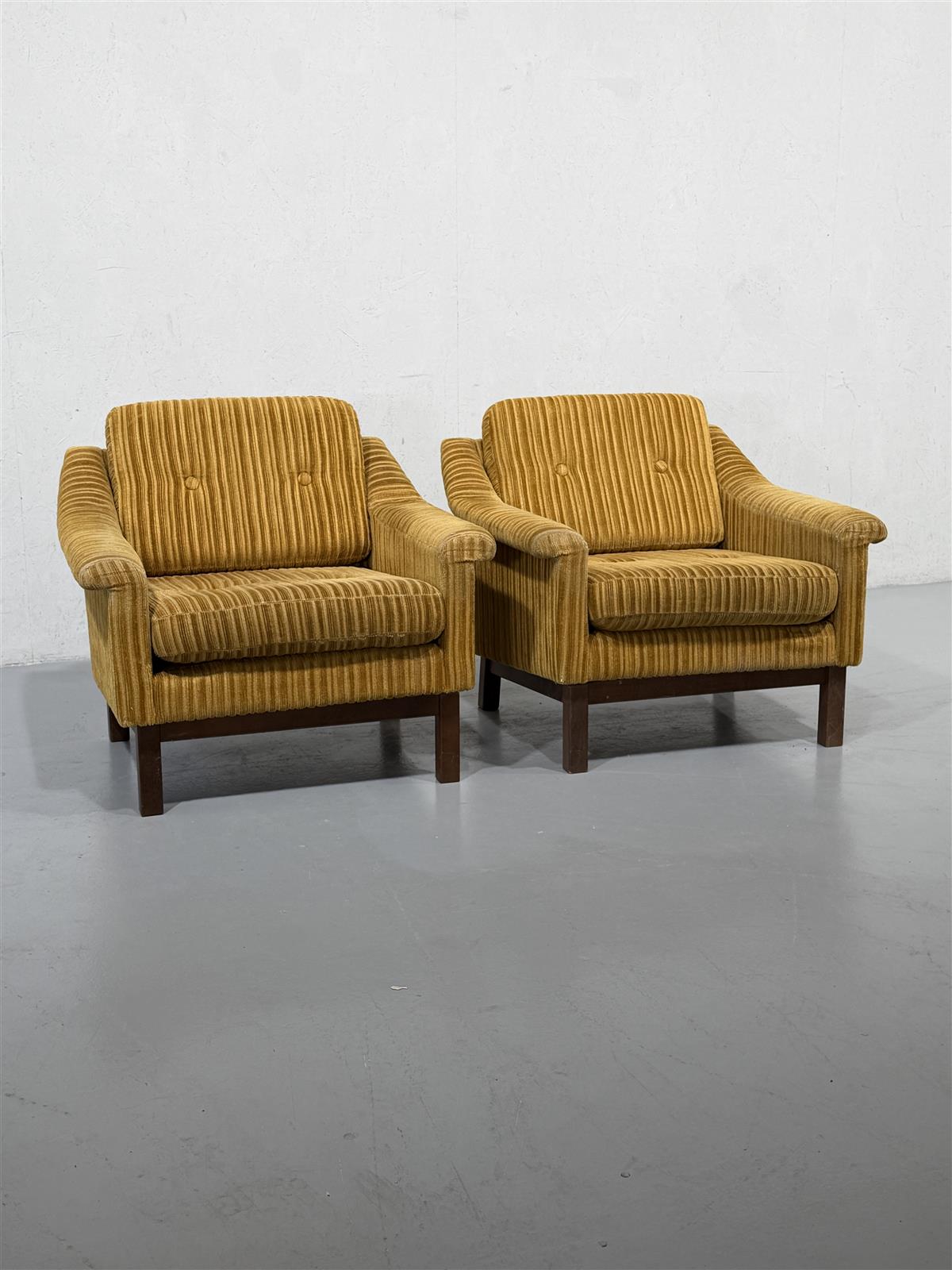 Vintage Asko nojatuolit (2kpl) keltainen