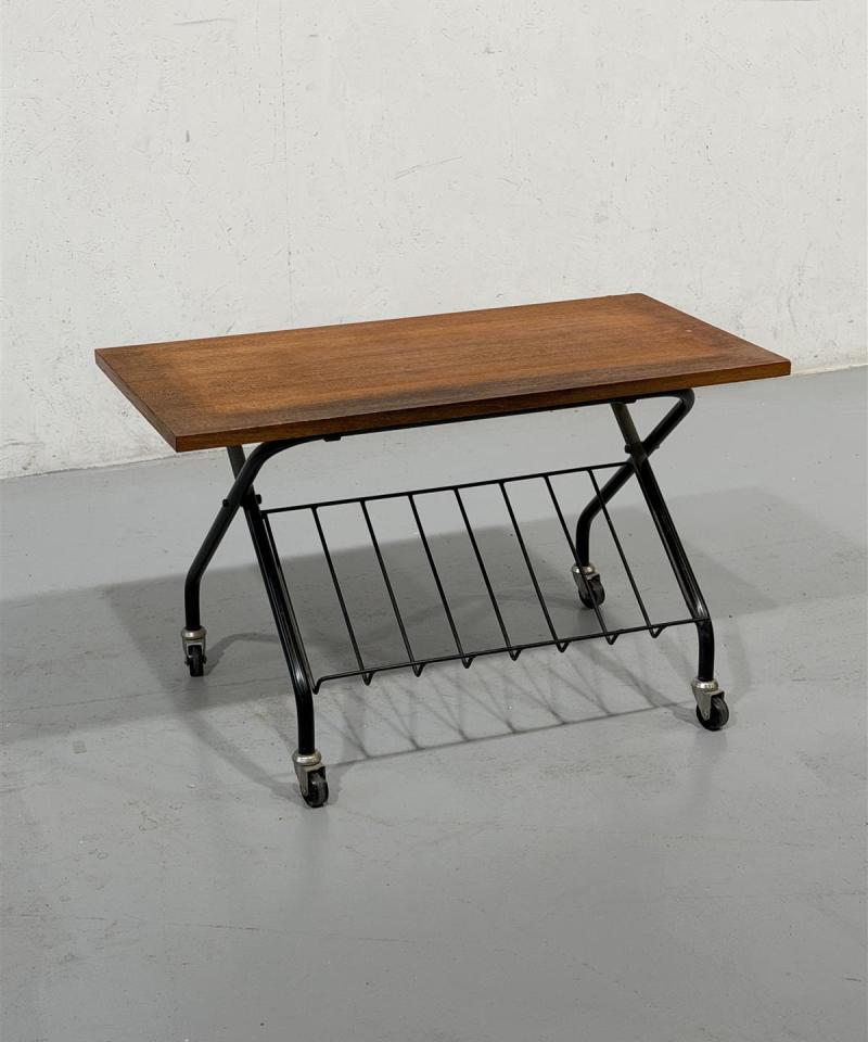 Vintage teak lehtiteline, taittuva