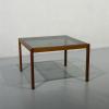 Vintage teak lasipöytä 80x80