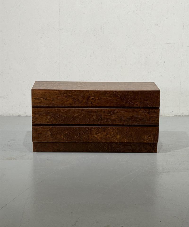 Asko Vintage lipasto ruskea, 3 tasoa